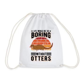 Otter Gift Otter Sea Otter - Drawstring Bag - white - Front