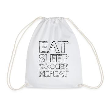 Manger du football de sommeil - Sac de sport léger - blanc - Devant