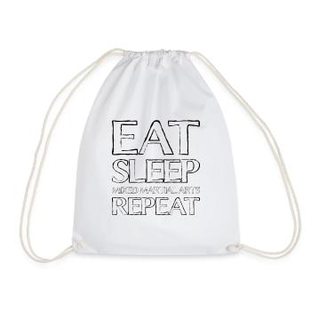 Eating Sleep Martial Arts - Drawstring Bag - white - Front