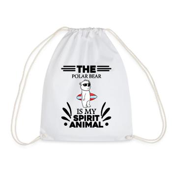 Polar Bear Polar Bear Bear - Drawstring Bag - white - Front