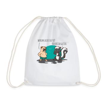 Odeur de chien Skunk pue les chiots pet Rire - Sac de sport léger - blanc - Devant