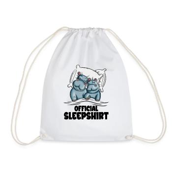 Hippo Fan Kids Hippo Outfit Hippo Horse Costume - Drawstring Bag - white - Front