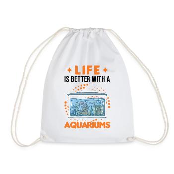 La vie est meilleure avec un Aquariums Aquascaping - Sac de sport léger - blanc - Devant