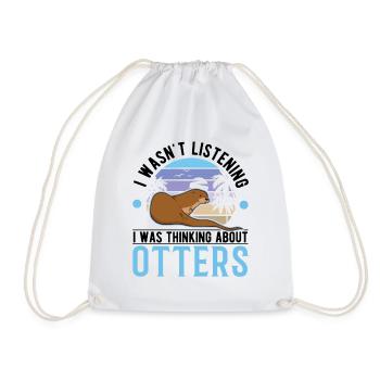 Otter Gift Otter Sea Otter - Drawstring Bag - white - Front