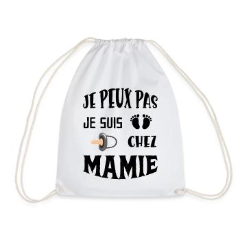 Bébé Trop Occupé Chez Mamie - Sac de sport léger - blanc - Devant