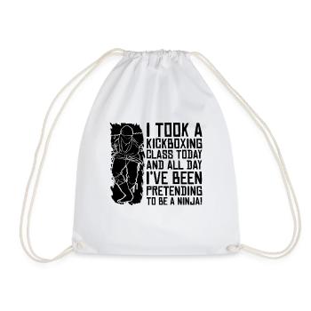Kickboxer J’ai pris un cours de kickboxing Boxing Fighter - Sac de sport léger - blanc - Devant