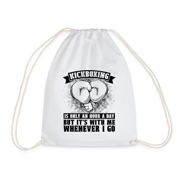 Kickboxing Is Only An Hour A Day Boxing Kickboxer - Turnbeutel - Weiß - Vorne