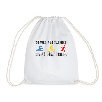 Shaved And Tapered Living That Trilife - Drawstring Bag - white - Front