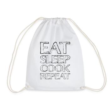 Manger dormir cuisiner - Sac de sport léger - blanc - Devant