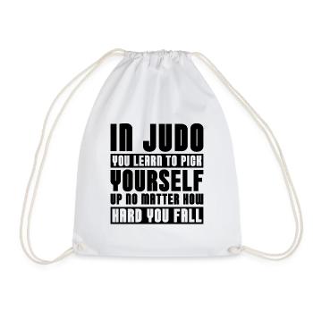 En judo, vous apprenez le karaté de combat d’entraînement de combattant - Sac de sport léger - blanc - Devant