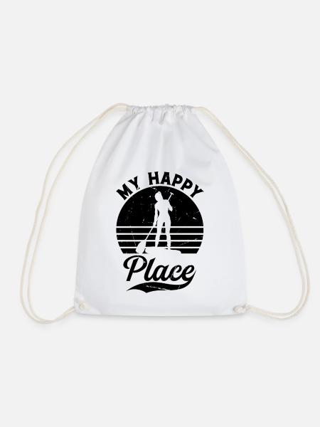 SUP Girl My Happy Place I Water Sports Stand Up Pa - Turnbeutel - Weiß