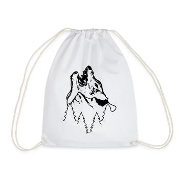 Wolf Head Wolf Lover - Wolves Animal Wolfhound Wol - Turnbeutel - Weiß - Vorne