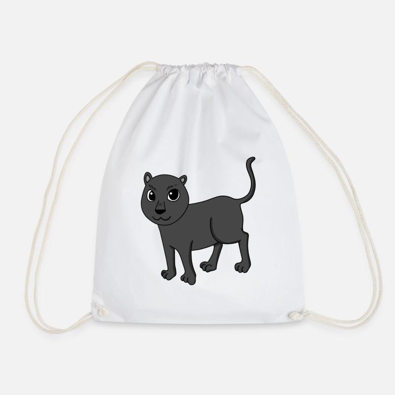 Schwarzer Panther - Turnbeutel - Weiß
