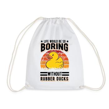 Canard en caoutchouc Cadeau Canard Grinçant Canard Bain Canard - Sac de sport léger - blanc - Devant