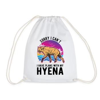 Hyäne Geschenk Erdwolf Hyena - Turnbeutel - Weiß - Vorne