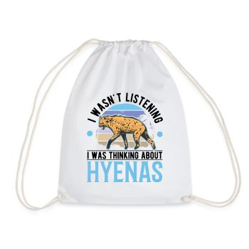 Hyäne Geschenk Erdwolf Hyena - Turnbeutel - Weiß - Vorne