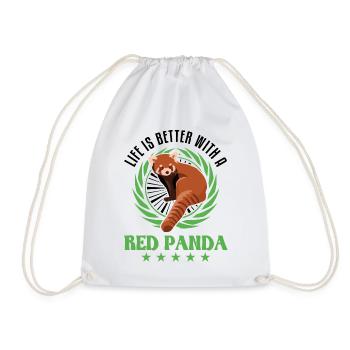 La vie est meilleure avec un panda roux roter panda - Sac de sport léger - blanc - Devant