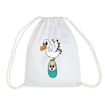 Bird with baby pregnancy - Drawstring Bag - white - Front