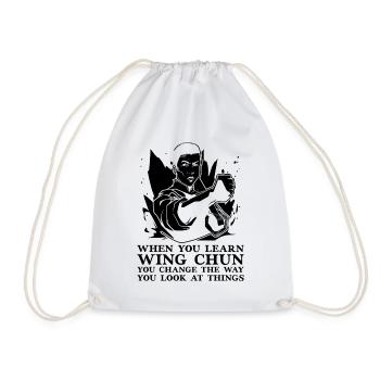 Quand vous apprenez Wing Chun Kung Fu Combat Fighter - Sac de sport léger - blanc - Devant