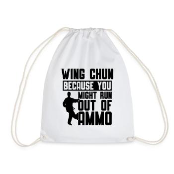 Wing Chun parce que vous pourriez exécuter un combat de combattant - Sac de sport léger - blanc - Devant
