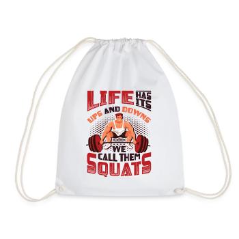 La vie a ses hauts et ses bas. - Sac de sport léger - blanc - Devant