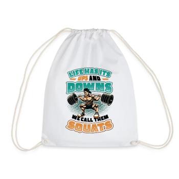 La vie a ses hauts et ses bas. - Sac de sport léger - blanc - Devant