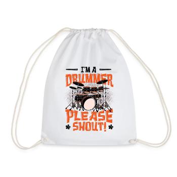 Je suis un batteur s’il vous plaît crier - Sac de sport léger - blanc - Devant