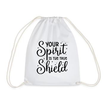 Your Spirit Is Aikido Fighter Martial Arts Samurai - Drawstring Bag - white - Front