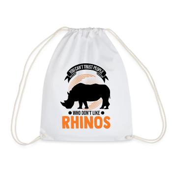 Rhinocéros Cadeau Rhinocéros - Sac de sport léger - blanc - Devant