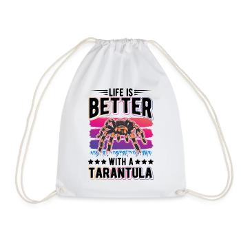 La vie est meilleure avec une Tarentule Tarantel - Sac de sport léger - blanc - Devant