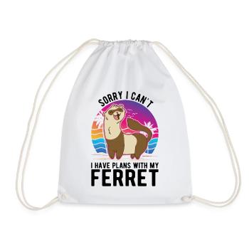 Ferret Lover Ferret Cadeau - Sac de sport léger - blanc - Devant