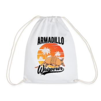 Armadillo Whisperer Gürteltier Flüsterer - Drawstring Bag - white - Front