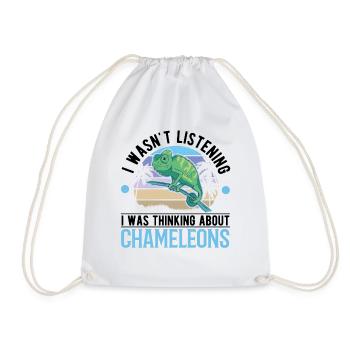 Chameleon Cadeau Caméléon - Sac de sport léger - blanc - Devant