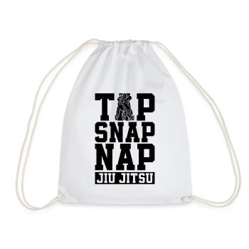 Tap Snap Nap Jiu Jitsu Combat Fighting Fighter - Turnbeutel - Weiß - Vorne