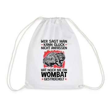 Wombats streicheln Beuteltier Wombat - Turnbeutel - Weiß - Vorne