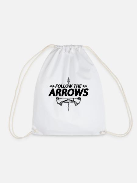 Follow The Archery Arrow Shooting Bowhunter Archer - Turnbeutel - Weiß