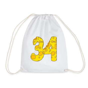 34 Jahre alt - 34. Geburtstag Geschenk - 1934 - Turnbeutel - Weiß - Vorne