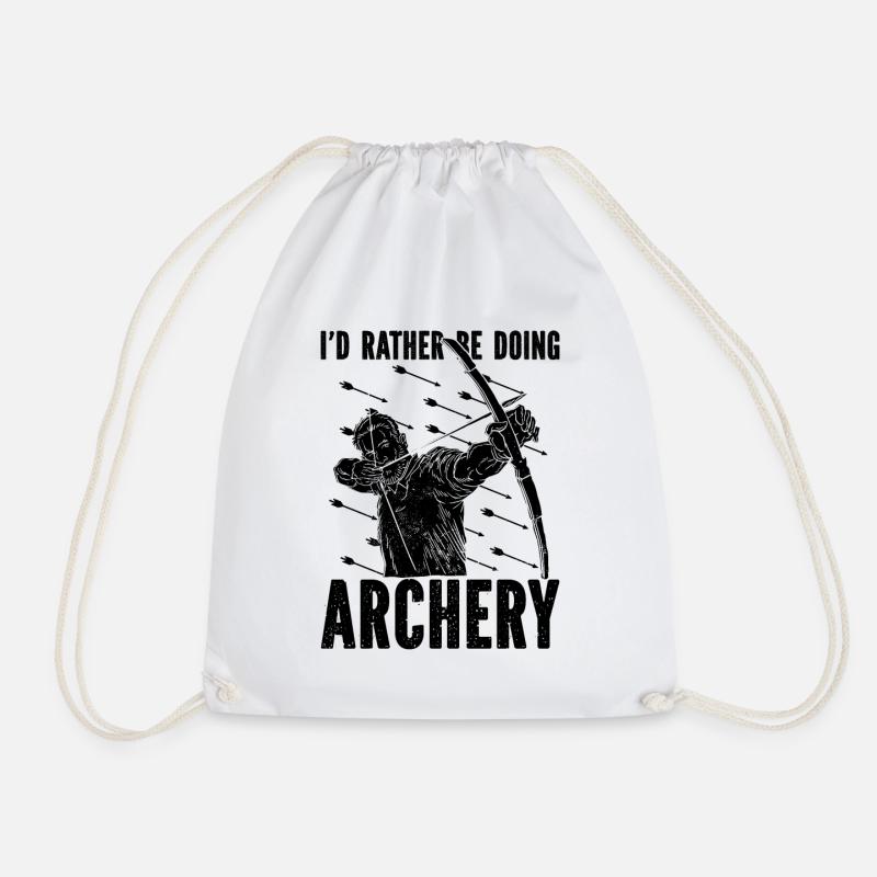 Id Rather Be Archery Arrow Hunting Crossbow Archer - Turnbeutel - Weiß