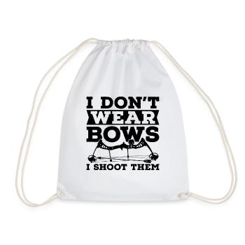 I Dont Wear Archery Arrow Shooting Crossbow Archer - Drawstring Bag - white - Front
