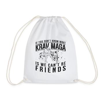 If You Don't Know Krav Maga Defense Combat Fighter - Drawstring Bag - white - Front