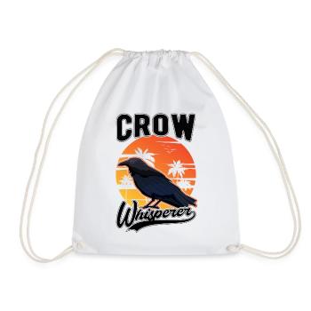 Crows Whisperer Raven Crow Crow Breeder - Drawstring Bag - white - Front