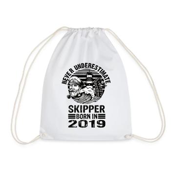 Never Underestimate Skipper né en 2019 - Sac de sport léger - blanc - Devant