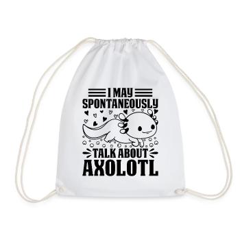 Axolotl Je peux parler spontanément d’Axolotl - Sac de sport léger - blanc - Devant