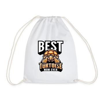 Tortoise - Drawstring Bag - white - Front