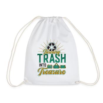 Transformer les ordures en trésor, recycler. - Sac de sport léger - blanc - Devant