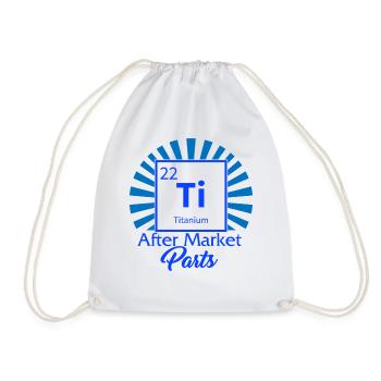 Hüft-OP-Shirt, Ti-Titan-Periodenelement - Turnbeutel - Weiß - Vorne