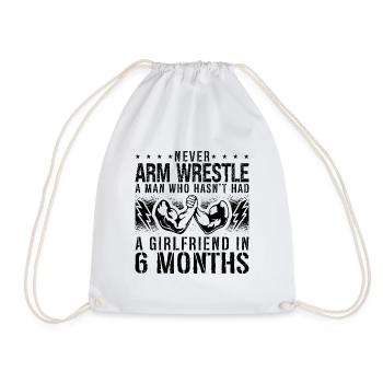 Jamais Arm Wrestle Un Bras Lutte Muscles Lutteur - Sac de sport léger - blanc - Devant