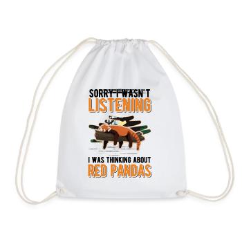 Panda roux Cadeau Panda roux - Sac de sport léger - blanc - Devant