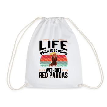 Cadeau panda roux - Sac de sport léger - blanc - Devant
