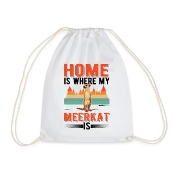 La maison est l’endroit où se trouvent mes suricates - Sac de sport léger - blanc - Devant